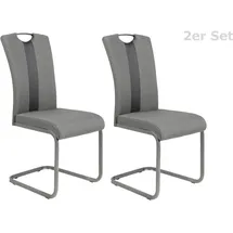 Hela Mid.you Schwingstuhl-Set, Anthrazit, Grau, Metall, Textil, U-Form, 43x98x56 cm, mit Griff, Esszimmer, Stühle, Esszimmerstühle, Schwingstühle