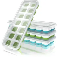 Arendo Eiswürfelformen 250ml 14 Eiswürfel Fächer - 4er Set