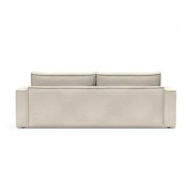 Innovation Living TM 3-Sitzer Newilla Schlafsofa, Cord oder Boucle-Bezug, bequem, inkl. Bettfunktion, 10cm Pocket Spring Komfort, großer Stauraum, stabile Stahlkonstruktion weiß 207 cm x 70 cm x 110 cm