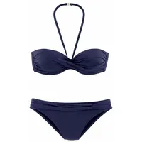LASCANA Bügel-Bandeau-Bikini Damen Blau 40 Cup A