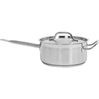 Yato Gastronomie Qualität Edelstahl Kochtopf Schmortopf mit Deckel 24x11cm