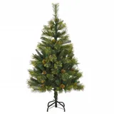 vidaXL Künstlicher Weihnachtsbaum Klappbar mit Zapfen 150 cm