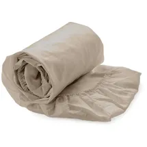 Yellow Spannbettlaken Perkal 140 x 200 cm beige