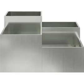 vidaXL Gartenblumentopf 80 x 80 x 48 cm Silber
