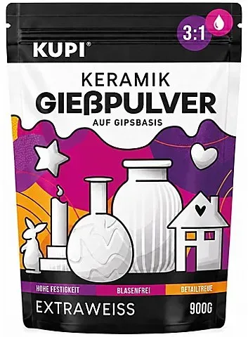 Keramik Gießpulver, extraweiß, 900 g