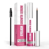 Wimpernserum Ohne Hormone mit Augenbrauenbürste,für Pflege Gebrochene Wimpern,Schnelleres Wimpernwachstum,Wimpernserum Long Lashes,Wimpernserum Ohne Hormone,mit Wimpern Applikator für Anfänger