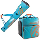 BRUBAKER Sporttasche Champion Skitasche Kombi Set (2-tlg., reißfest und nässeabweisend), Skisack und Skischuhtasche für 1 Paar Ski blau|orange 190 cm x 34 cm x 34 cm