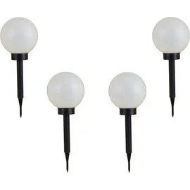 Buri 4er Set LED Solar Kugelleuchte 3 in 1 Kugellampe Leuchtkugel Gartenleuchte