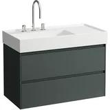 Waschtischunterbau LANI 448x882x515 mit 2 Schubladen integrierter Griffleiste Vollauszug und Soft-Close für Waschtisch Kartell • H810338 weiß matt