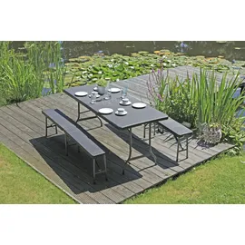 Garden Pleasure Ventana Set 3-tlg. schwarz klappbar