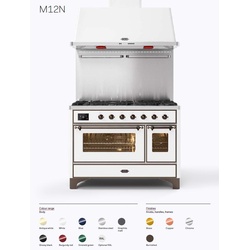 Majestic M12N TFT Range Cooker Gasherd 120 cm Breite in vielen Farben