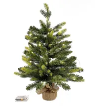 Mobili Rebecca Led-Tisch-Weihnachtsbaum, Grün, Kunststoff, 60 cm, Dekoration, Weihnachtsdekoration, Weihnachtsbäume - Zubehör