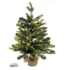 Mobili Rebecca Led-Tisch-Weihnachtsbaum, Grün, Kunststoff, 60 cm, Dekoration, Weihnachtsdekoration, Weihnachtsbäume - Zubehör