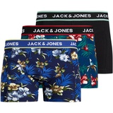 JACK & JONES Printed Trunks black/black S 3er Pack
