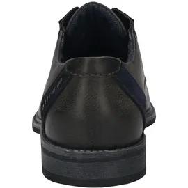 Bugatti Schnürschuh Anzugschuh, Business Schnürschuh mit modischem Fersen-Flag grau 41 EU
