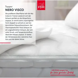 Fdm Topper Matratzenauflage 180 x 200 cm weiß