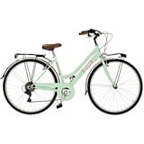 Airbici 603AC Damenfahrrad Citybike 28 Zoll | Fahrrad Damen Retro Cityräder City Bike 6-Gang, Stahlrahmen, Schutzbleche, LED-Licht und Gepäckträger | Fahrrad für Mädchen und Damen (Giulietta grün)