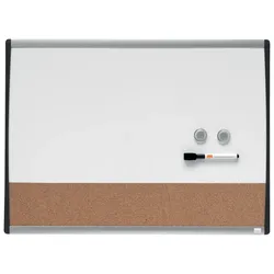 Nobo Kombitafel Aluminiumrahmen magnetisch/Kork 585x430mm kork/weiß