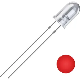 Quadrios 2111O178 LED bedrahtet Rot Rund 5 mm 2500 mcd 25° ° 20 mA 2 v