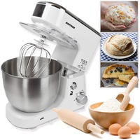 Küchenmaschine Wezen Knetmaschine & Mixer mit Edelstahl-Behälter cream