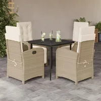 vidaXL Garten-Essgruppe 5-tlg. Beige