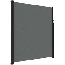 vidaXL Seitenmarkise, Wandmarkise mit PU-Beschichtung, Sichtschutz für Balkon Terrasse Garten, Windschutz Markise, Ausziehbar Anthrazit Polyester