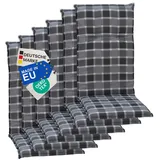 nyvi Hochlehnerauflage 6 St. grau kariert