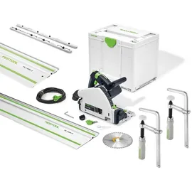 Festool Tauchsäge TS 55 FQ-Plus-FS inkl. 2 x Führungsschiene FS 1400/2 + Verbindungsstück FSV + FSZ 120 + Systainer SYS 3 M 337