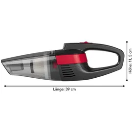 Clean Maxx CLEANmaxx Akku-Handstaubsauger kabellos 15W - grau/rot