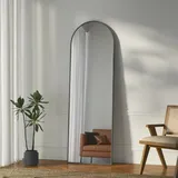 Boromal - 150x50cm Standspiegel Ganzkörperspiegel Spiegel Groß Wandspiegel Anlehnen an der Wand Rechteckig Schlafzimmerspiegel Schwarz