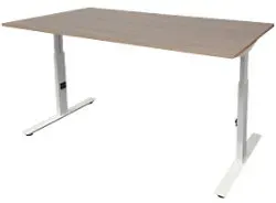 Schaffenburg Höhenverstellbar Sitz-Stehschreibtisch Holz Weiß