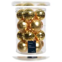 Christmas Decorations 16 Christbaumkugeln Glas 8cm Gold