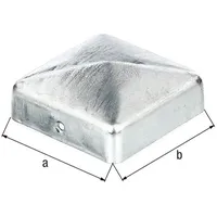 GAH Alberts Pfostenkappe 100 x 100 mm Stahl feuerverzinkt