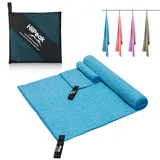 HiiPeak Mikrofaser Handtuch Kompakt und Leicht Microfaser Handtücher Fitness Handtuch Schnelltrocknend microfaser Badetuch Saugfähiges Sporthandtuch Fitnessstudio Schwimm und Gym Handtuch