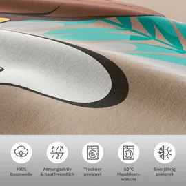 MY HOME Bettwäsche »Physalis« 2 tlg. in Gr. 135x200 oder 155x220 cm, 100% Baumwolle, mehrere Designs grau