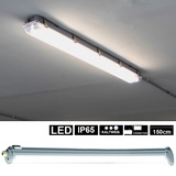ETC Shop LED Deckenleuchte Feuchtraum Feuchtraumwannenleuchte Garagenlampe led Röhre, strahlwassergeschützt, 1x led 32W 5120Lm kaltweiß, L 150 cm