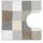 KLEINE WOLKE Caro Beige 55 x 55 cm mit Ausschnitt