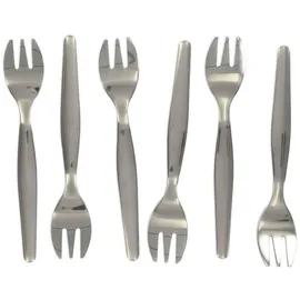Fackelmann Austerngabel, Dessertgabel, Austerngabel, Austerngabel, Edelstahl, Silber, 12,5 cm, 32133