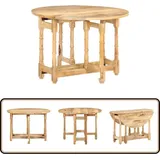 Esstisch Rund 110x76 cm Mango Massivholz - Holz Esstisch - Esstisch Rund - Mangoholz Esstisch - Wohnzimmertisch - Essbereich