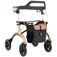SALJOL Carbon Rollator mit Vollausstattung 5,6 kg Gold