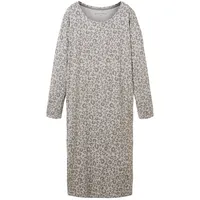 Tom Tailor Damen Nachthemd mit Animalprint, grau, Animalprint, Gr.