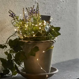 StarTrading STAR Trading Solar Lichterkette Dew Drop 50 LEDs, Batterie)