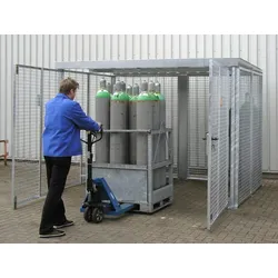 BAUER Südlohn Gasflaschen Container für Paletten TYP GFC-M-DF, 104 x Ø 230 mm