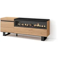 SKRAUT HOME Tv-Schrank, Natur, Holzwerkstoff, Rechteckig, 35x57x150 cm, Wohnzimmer,