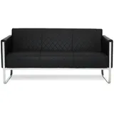 HJH Office ARUBA XP-120 3-Setzer Kunstleder schwarz