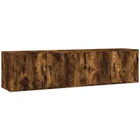 VidaXL TV-Wandschränke 2 Stk. Räuchereiche 80x34,5x40 cm