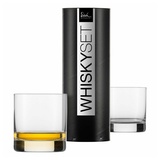 Eisch Set 2 Whisky Tumbler 400ml/H.95mm -in Geschenkröhre- 500/14 platin GENTLEMAN Eisch Glas