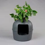 RHRQuality Katzentoilette Flower XXL Anthrazit