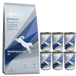 TROVET RRD Hypoallergenic - Kaninchen (für Hund) 12,5kg + RRD Hypoallergenic - Rabbit 6x400g