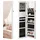 Songmics Schmuckschrank 140 cm hoch, mit Innenspiegel, wolkenweiß
